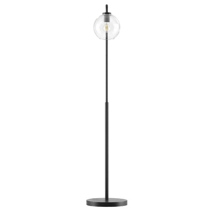 Silo Glass Globe Glass and Metal Floor Lamp by Modway