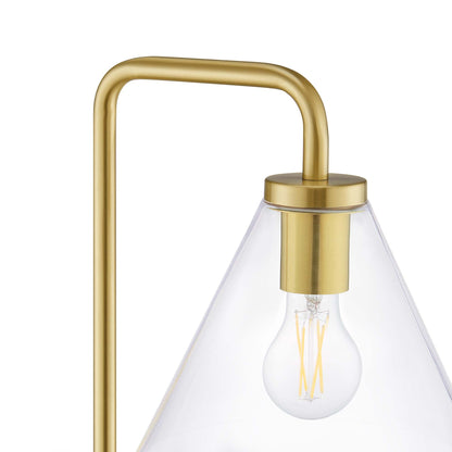 Element Transparent Glass Glass and Metal Floor Lamp by Modway