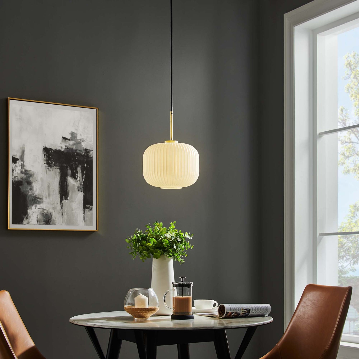 Reprise Glass Pendant Light by Modway