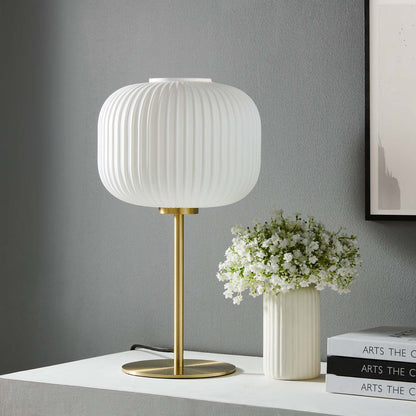 Reprise Glass Sphere Glass and Metal Table Lamp By HouseBean