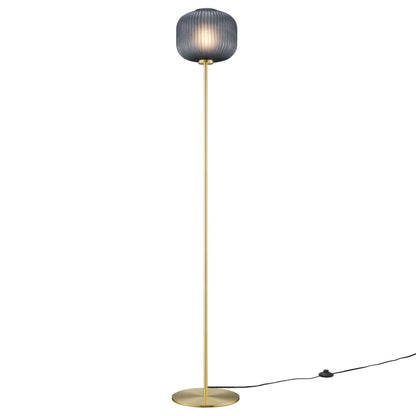 Reprise Glass Sphere Glass and Metal Floor Lamp by Modway