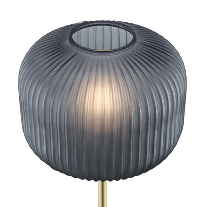 Reprise Glass Sphere Glass and Metal Floor Lamp by Modway