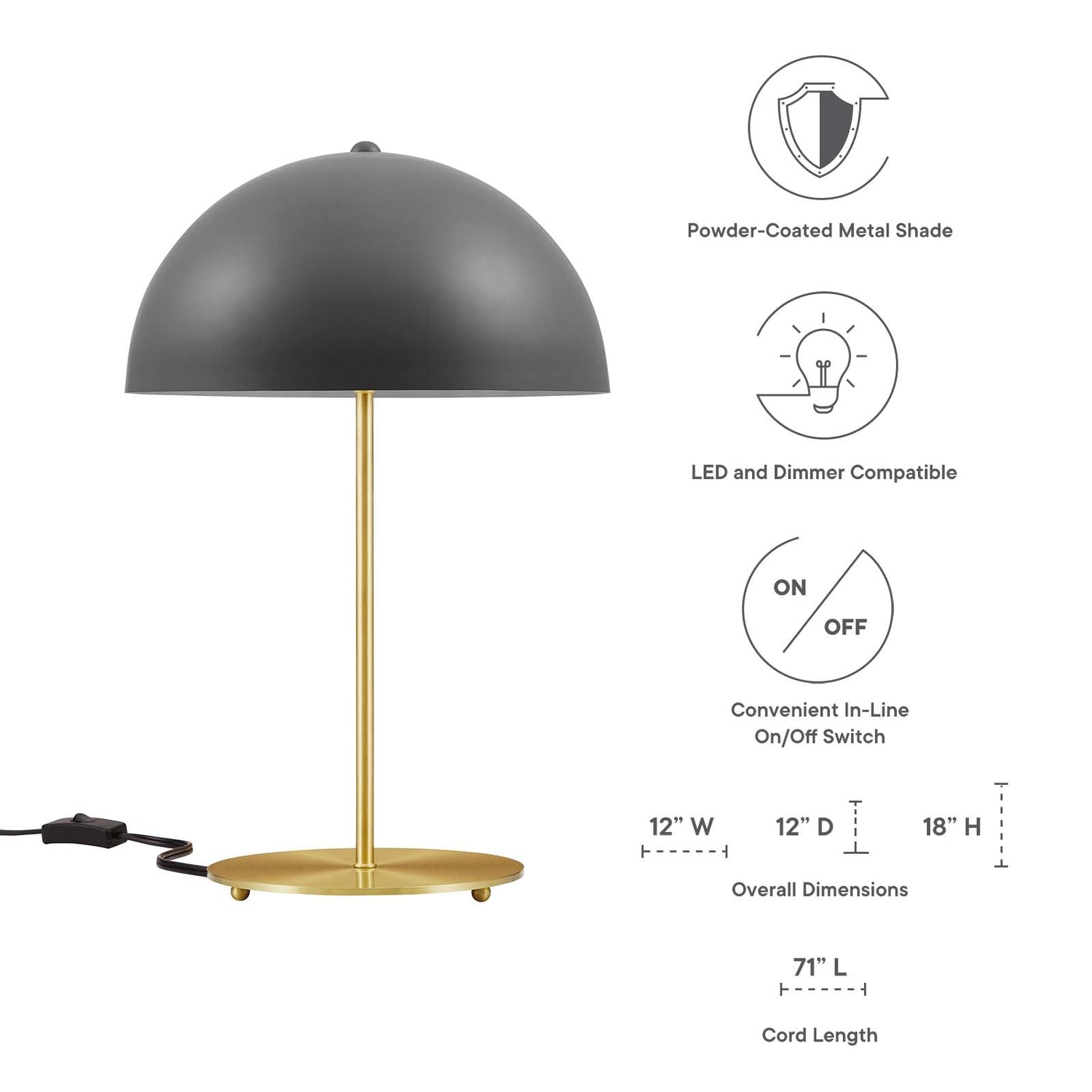 Ideal Metal Table Lamp By HouseBean