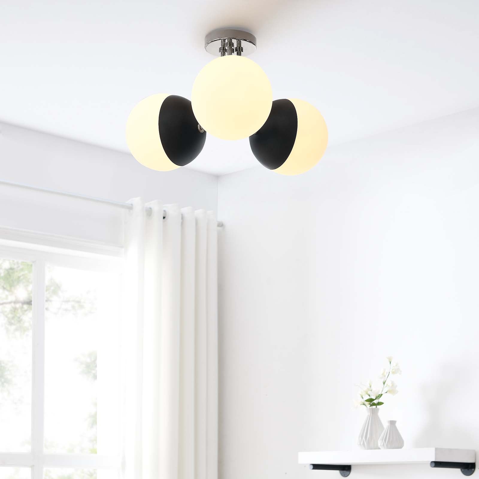 Stellar 3-Light Semi-Flush Ceiling Light By HouseBean