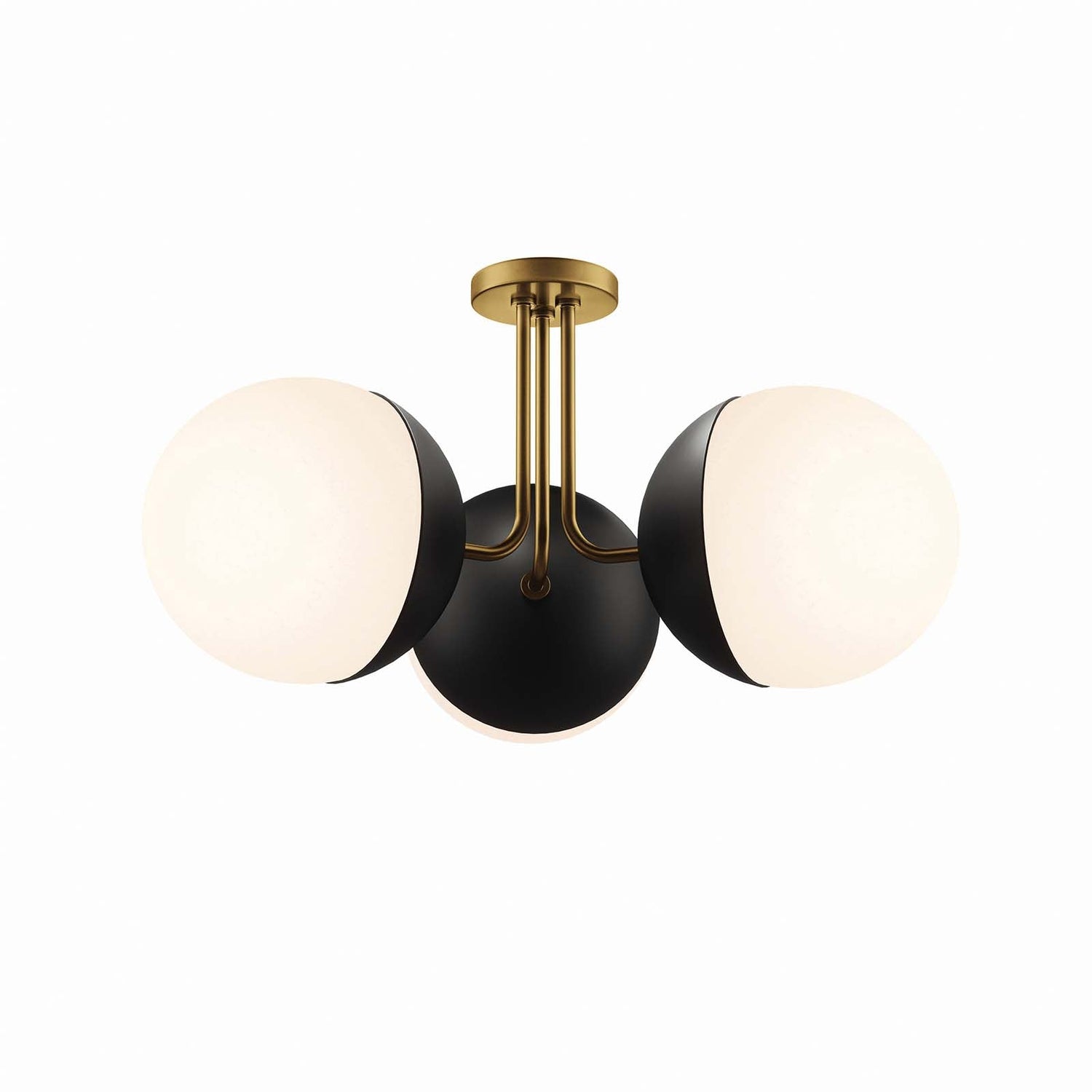 Stellar 3-Light Semi-Flush Ceiling Light By HouseBean