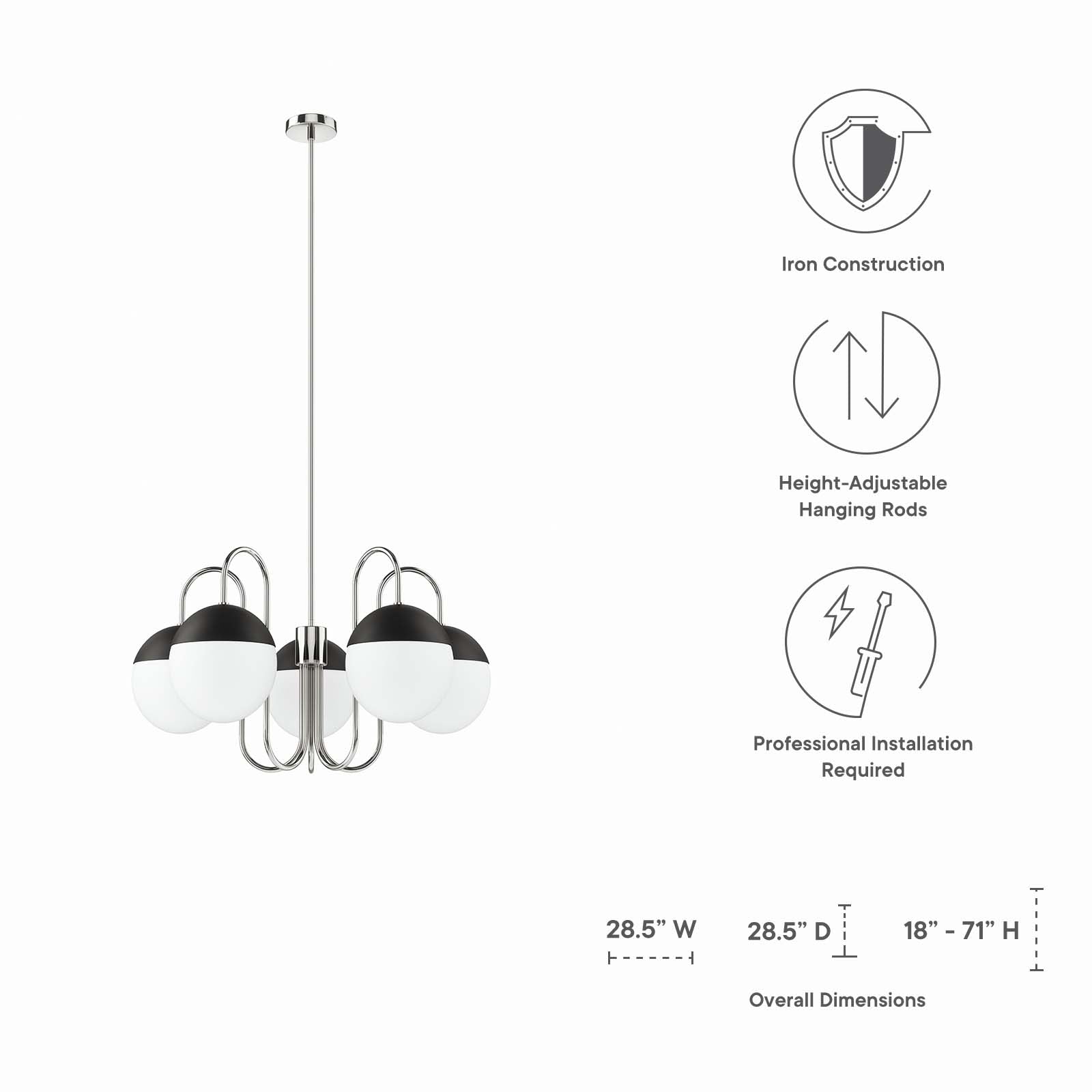 Stellar 5-Light Chandelier By HouseBean