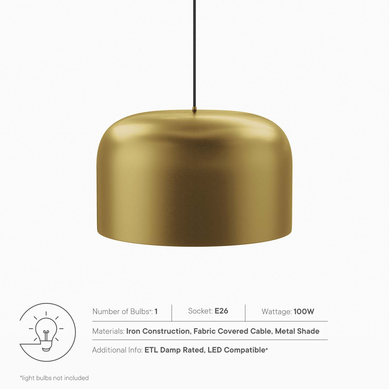 Avenue 1-Light Pendant Light By HouseBean