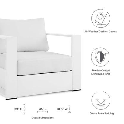 Tahoe Outdoor Patio Powder-Coated Aluminum Armchair by Modway