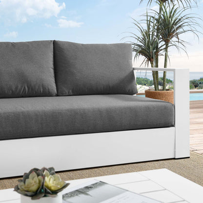 Tahoe Outdoor Patio Powder-Coated Aluminum Sofa By HouseBean