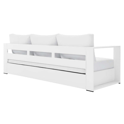 Tahoe Outdoor Patio Powder-Coated Aluminum Sofa By HouseBean