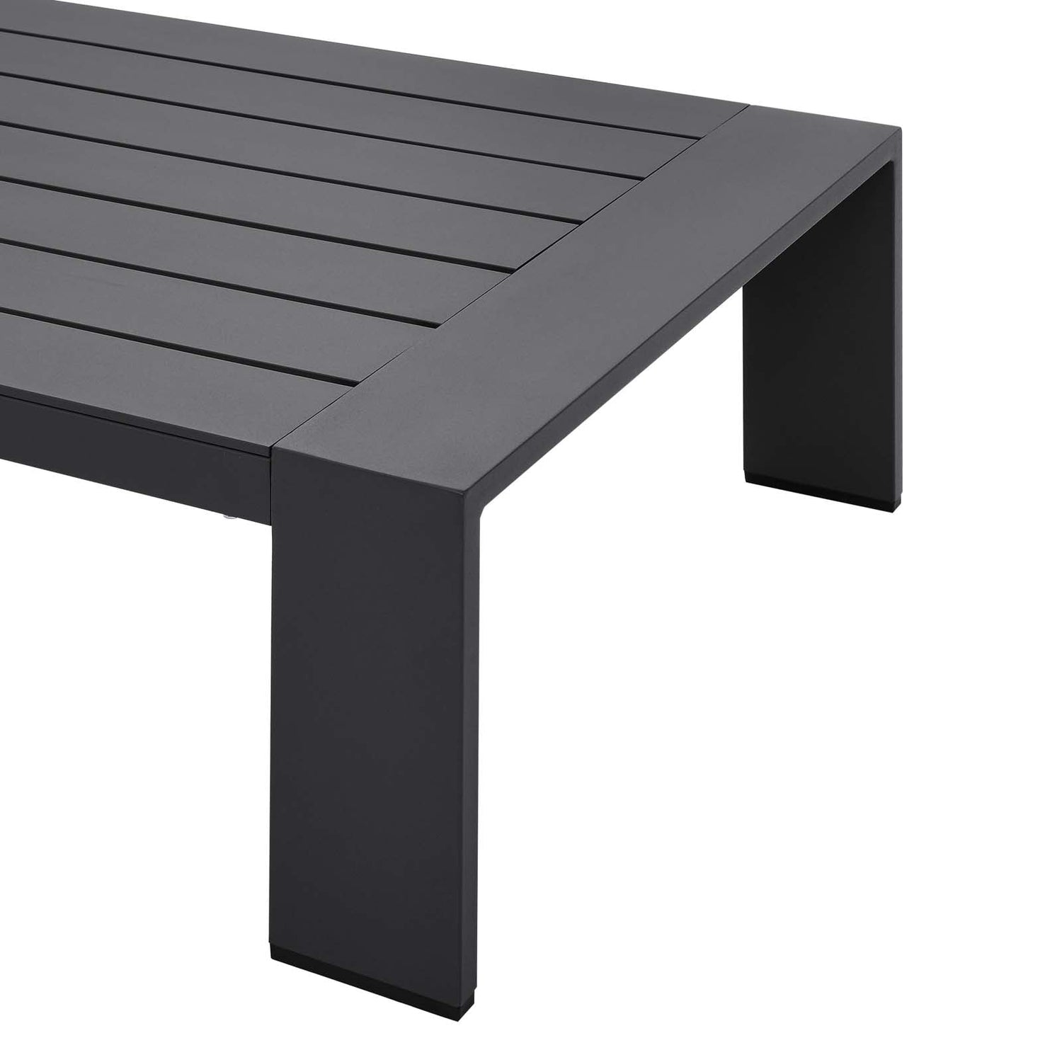 Tahoe Outdoor Patio Powder-Coated Aluminum Coffee Table By HouseBean