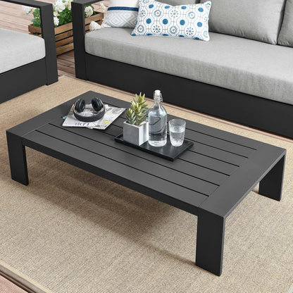 Tahoe Outdoor Patio Powder-Coated Aluminum Coffee Table By HouseBean