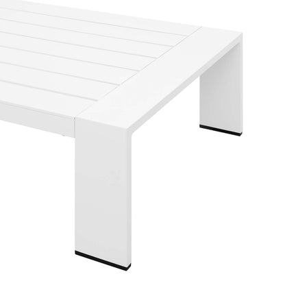 Tahoe Outdoor Patio Powder-Coated Aluminum Coffee Table By HouseBean