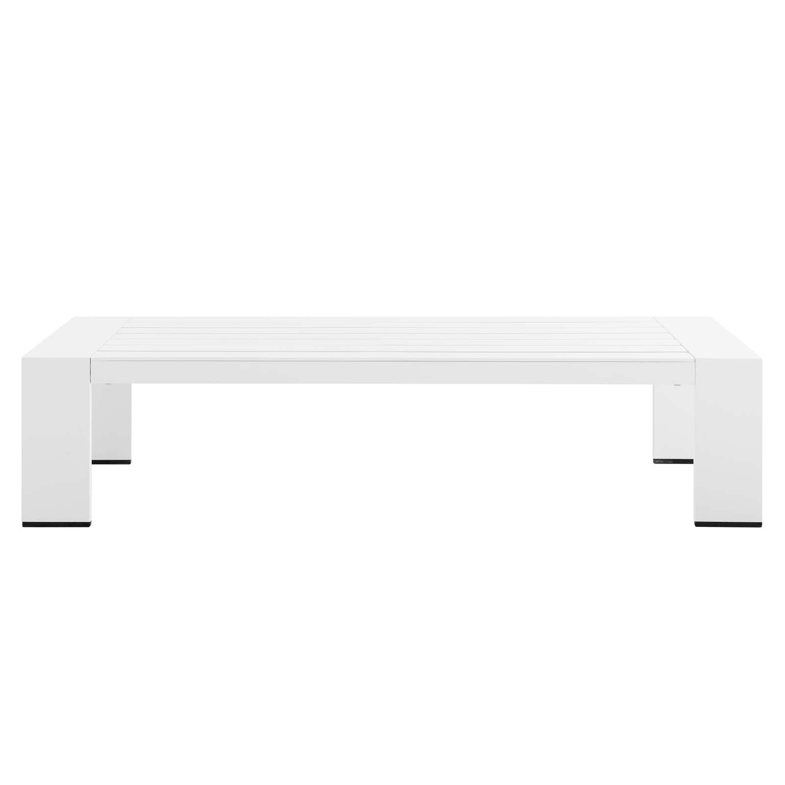 Tahoe Outdoor Patio Powder-Coated Aluminum Coffee Table By HouseBean