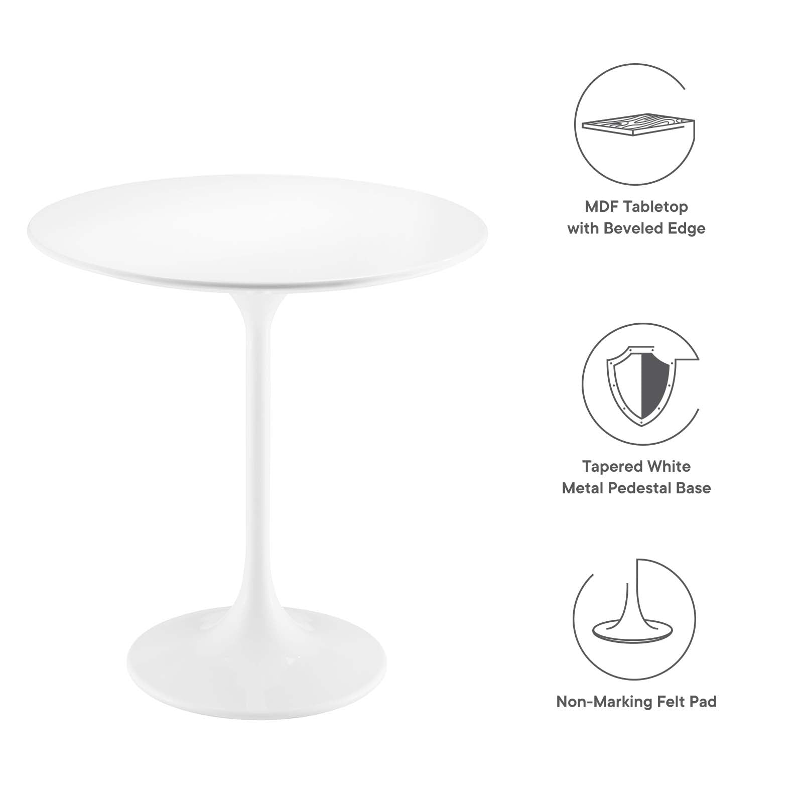 Lippa 20&quot; Round Side Table By HouseBean