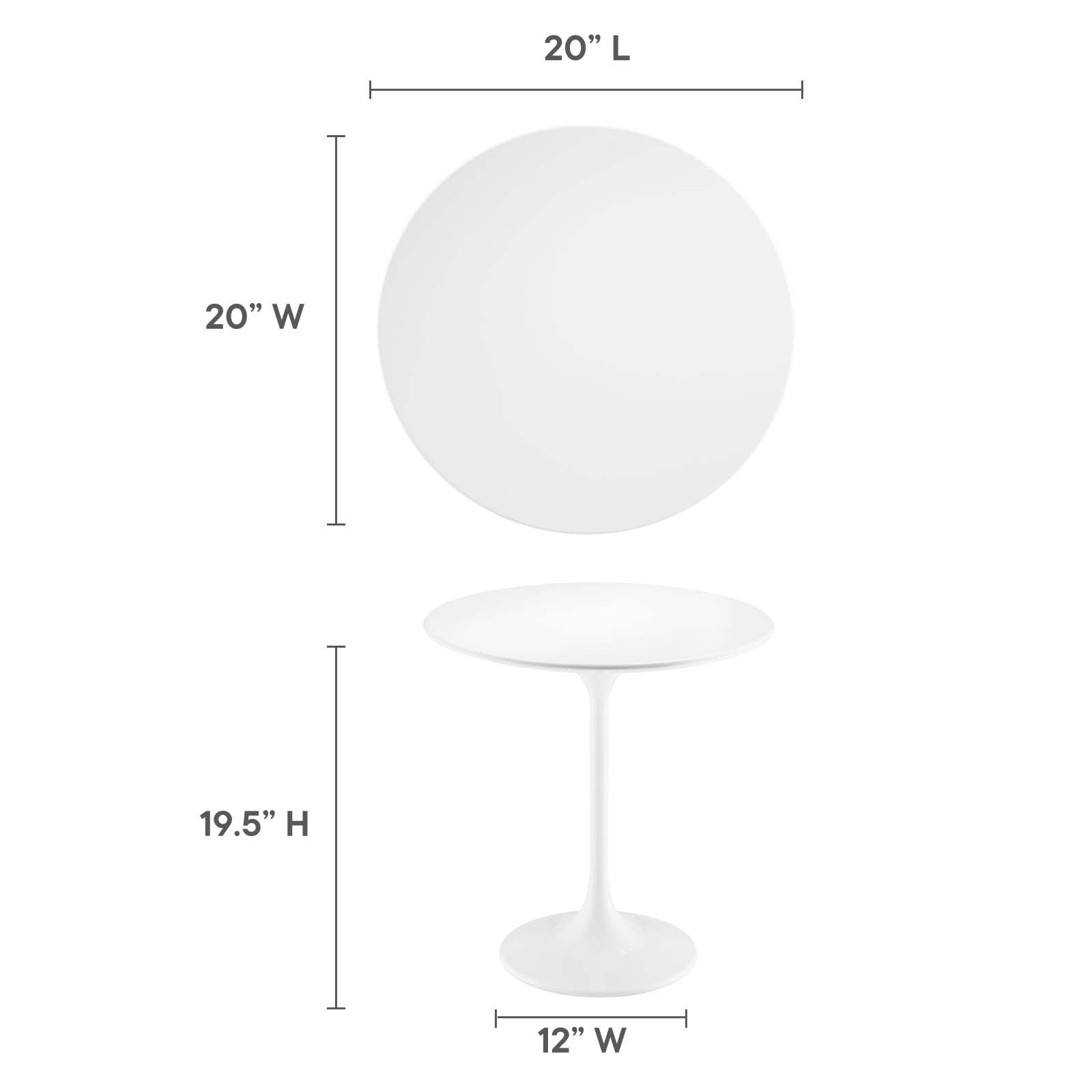 Lippa 20&quot; Round Side Table By HouseBean