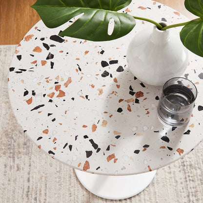 Lippa 20&quot; Round Terrazzo Side Table By HouseBean