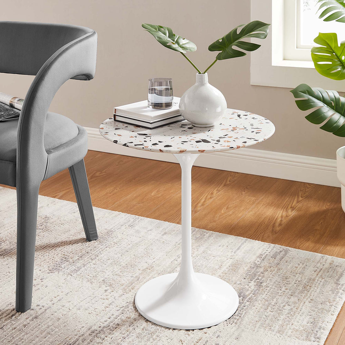 Lippa Round Terrazzo Side Table by Modway