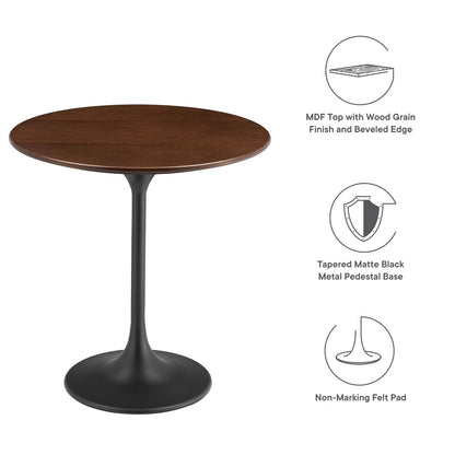 Lippa 20&quot; Round Wood Grain Side Table By HouseBean