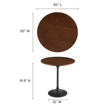 Lippa 20&quot; Round Wood Grain Side Table By HouseBean