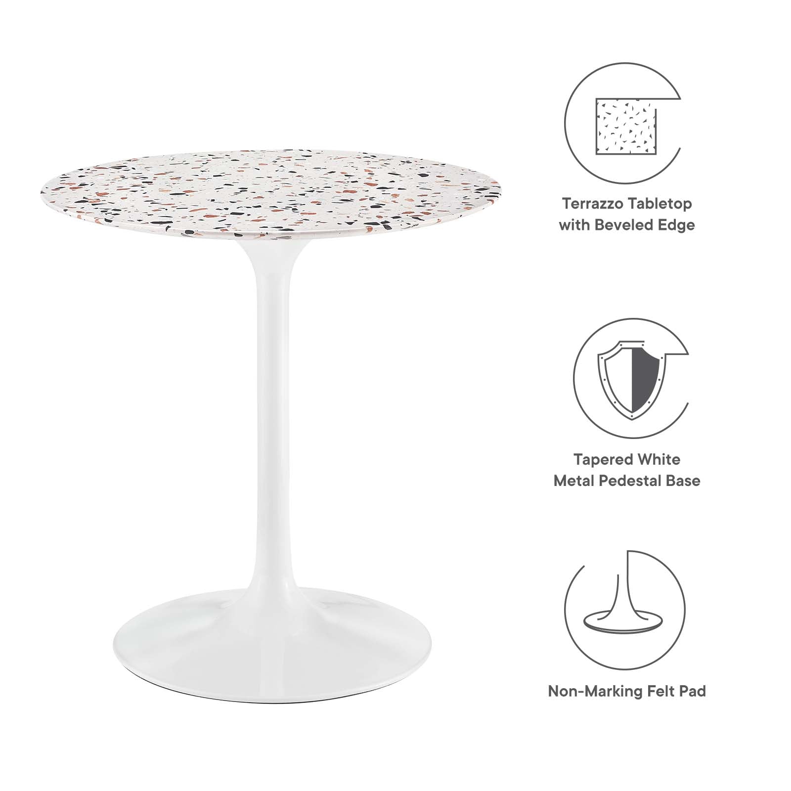 Lippa 28&quot; Round Terrazzo Dining Table By HouseBean