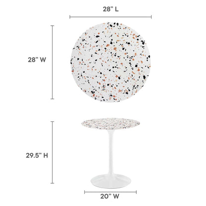 Lippa 28&quot; Round Terrazzo Dining Table By HouseBean