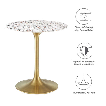 Lippa 28&quot; Round Terrazzo Dining Table By HouseBean