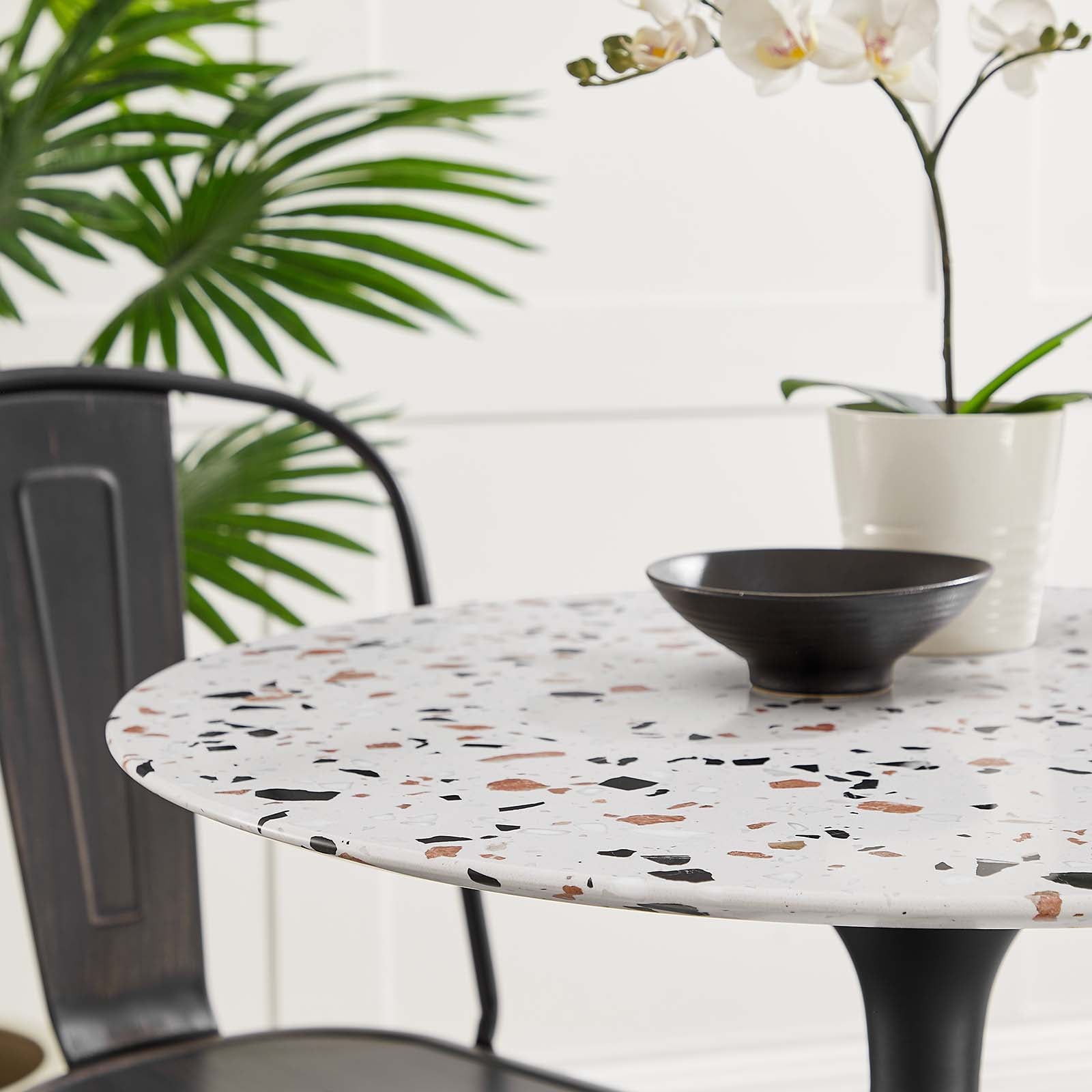 Lippa 28&quot; Round Terrazzo Dining Table By HouseBean