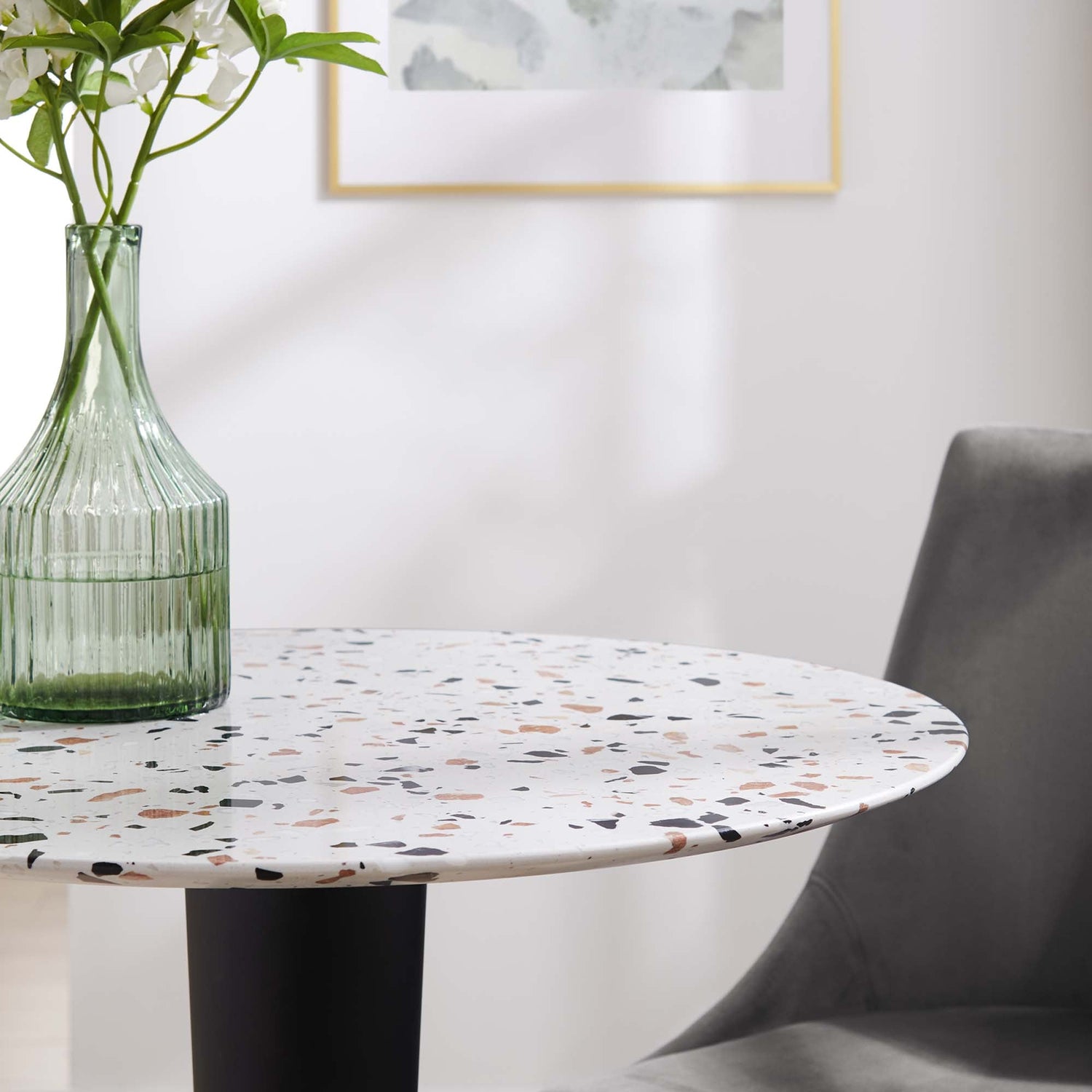 Zinque 28&quot; Round Terrazzo Dining Table by Modway