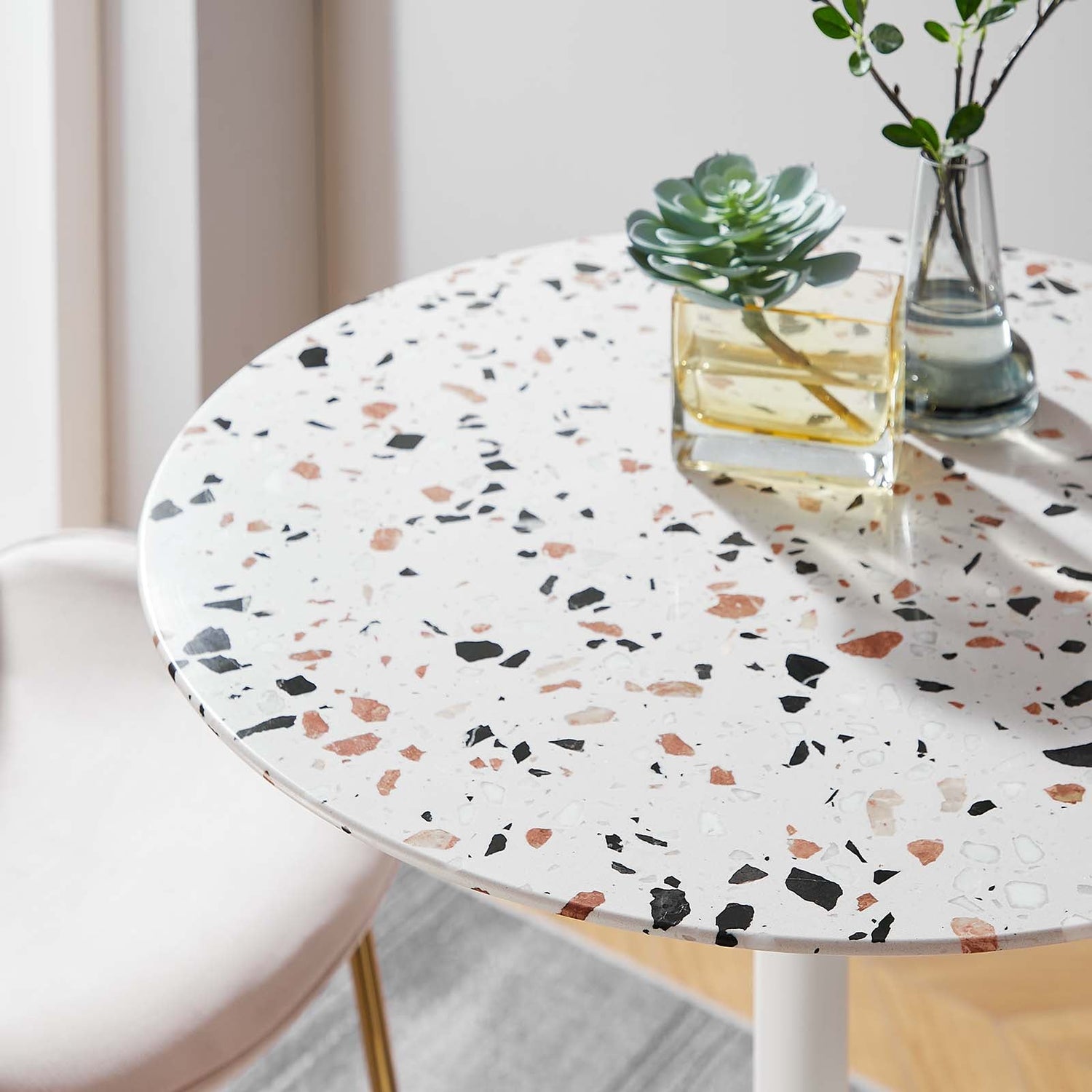 Lippa 28&quot; Round Terrazzo Bar Table By HouseBean