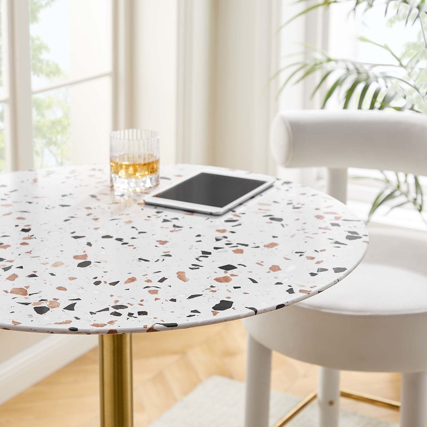 Lippa 28&quot; Round Terrazzo Bar Table By HouseBean