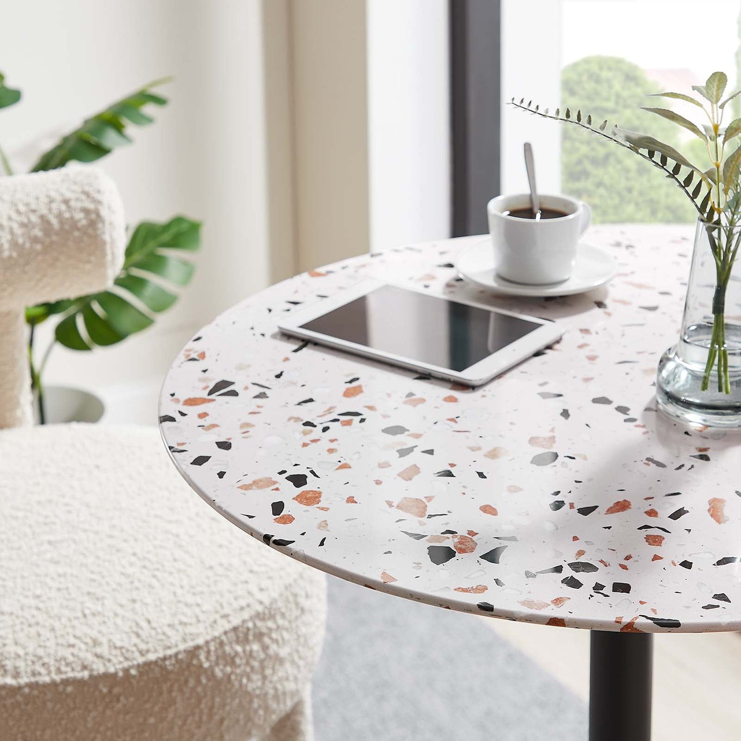 Lippa 28&quot; Round Terrazzo Bar Table By HouseBean