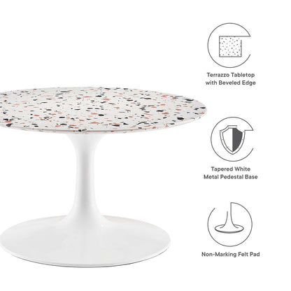 Lippa 28&quot; Round Terrazzo Coffee Table By HouseBean