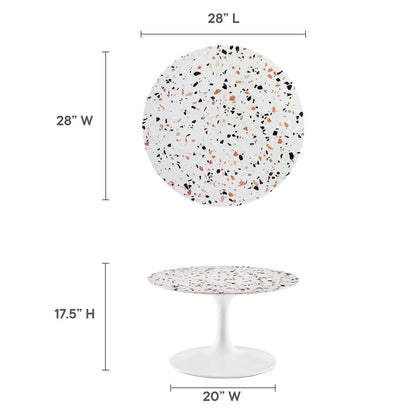 Lippa 28&quot; Round Terrazzo Coffee Table By HouseBean