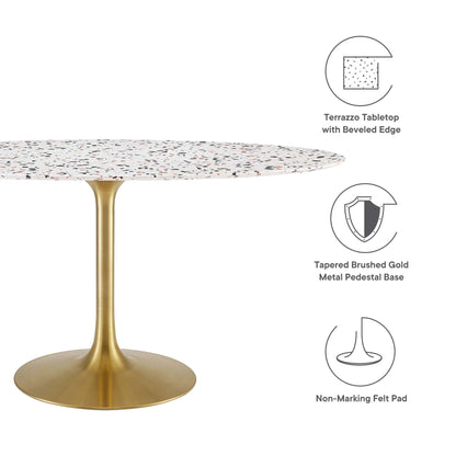 Lippa Oval Terrazzo Dining Table by Modway