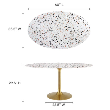 Lippa Oval Terrazzo Dining Table by Modway