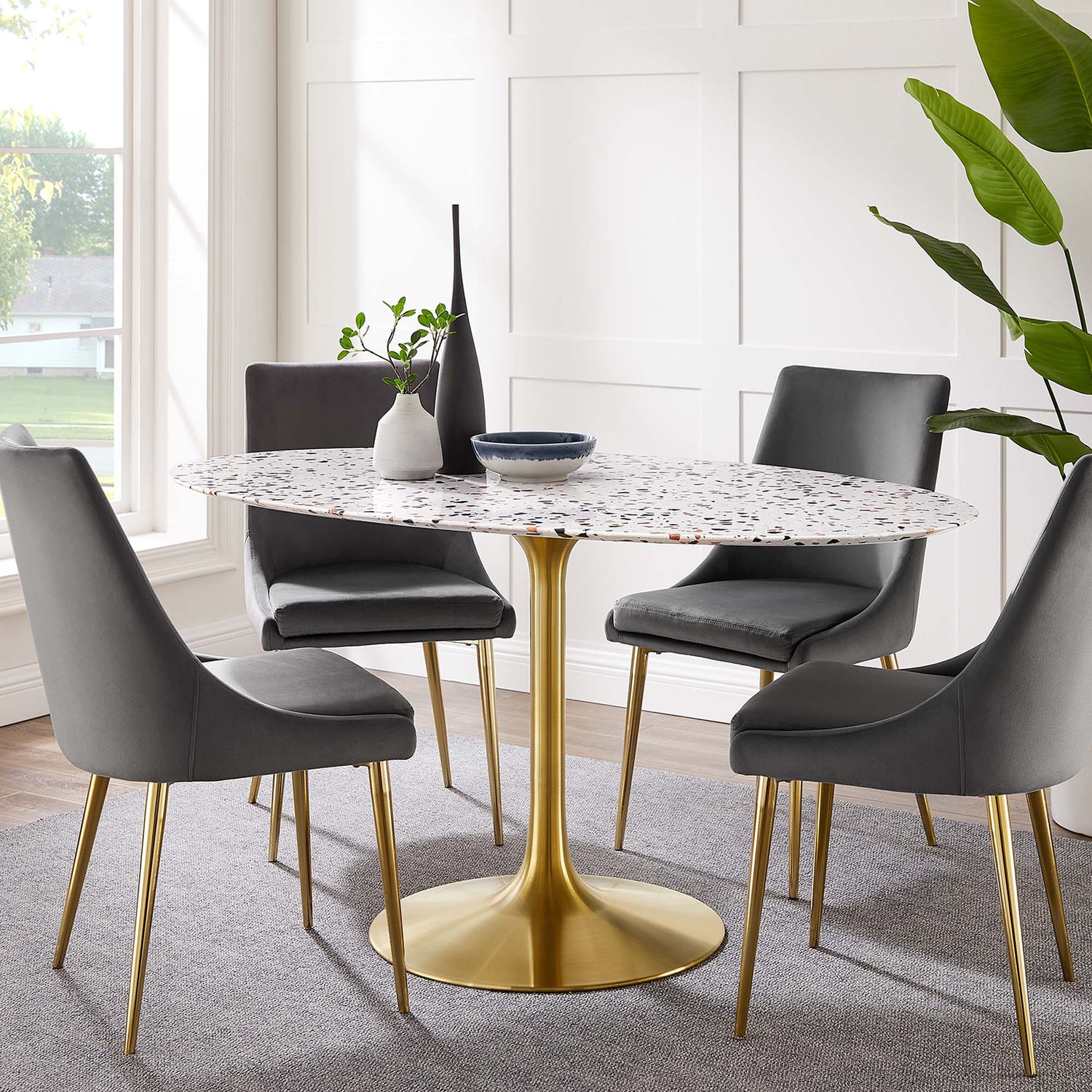 Lippa Oval Terrazzo Dining Table by Modway