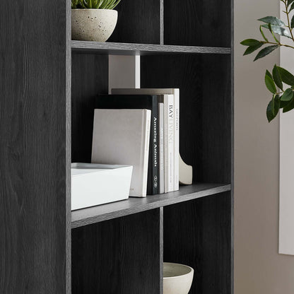 Transmit 5 Shelf Wood Grain Bookcase By HouseBean