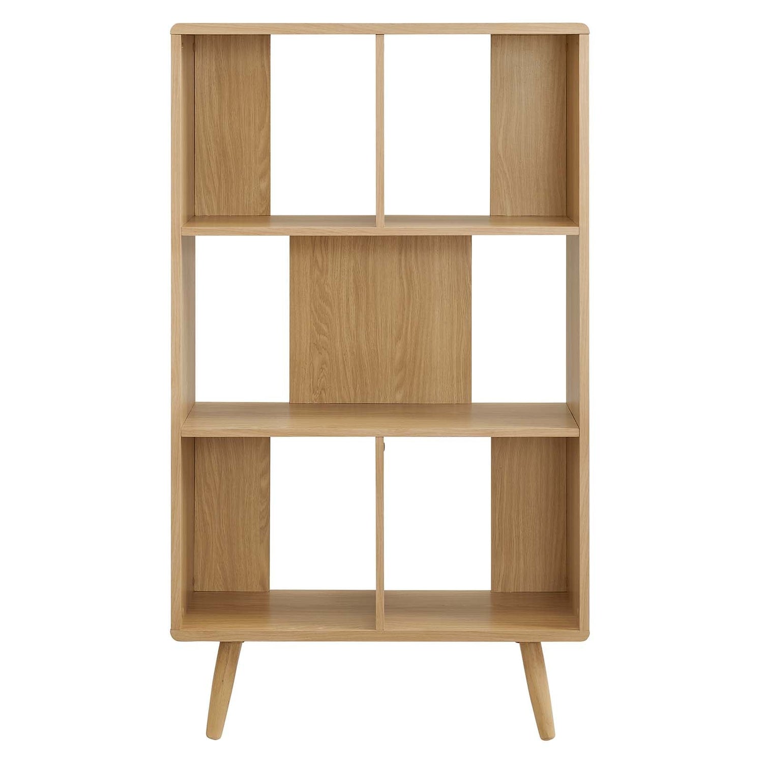 Transmit 5 Shelf Wood Grain Bookcase By HouseBean