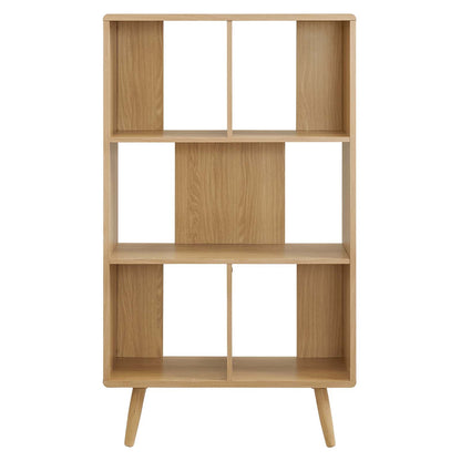 Transmit 5 Shelf Wood Grain Bookcase By HouseBean