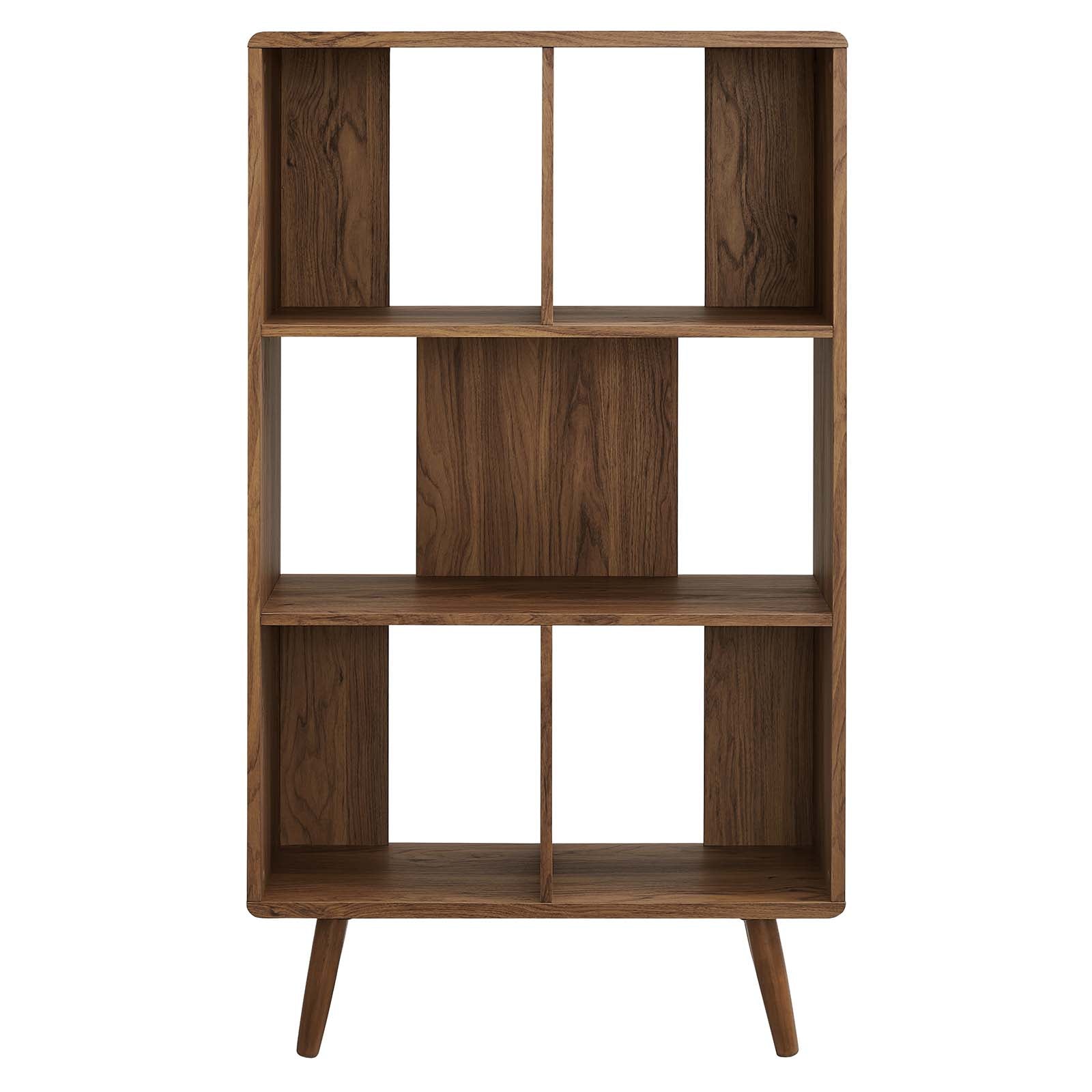 Transmit 5 Shelf Wood Grain Bookcase By HouseBean