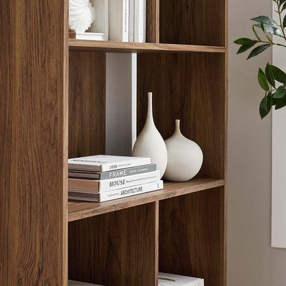 Transmit 5 Shelf Wood Grain Bookcase By HouseBean