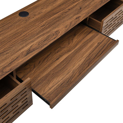 Merit 60&quot; Wall Mount Wood Office Desk By HouseBean