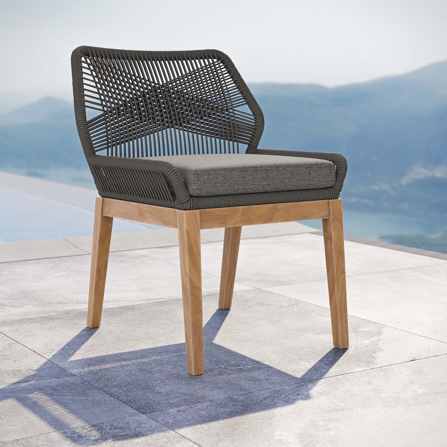 Wellspring Outdoor Patio Teak Wood Dining Chair by Modway