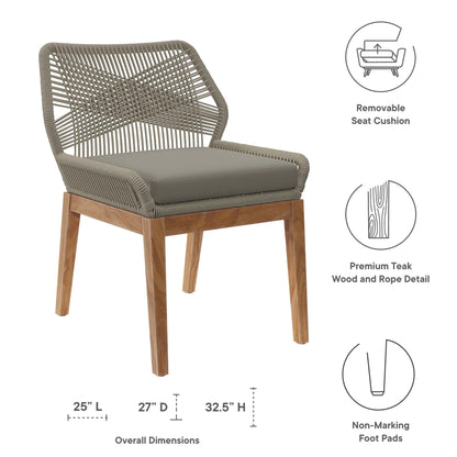 Wellspring Outdoor Patio Teak Wood Dining Chair by Modway