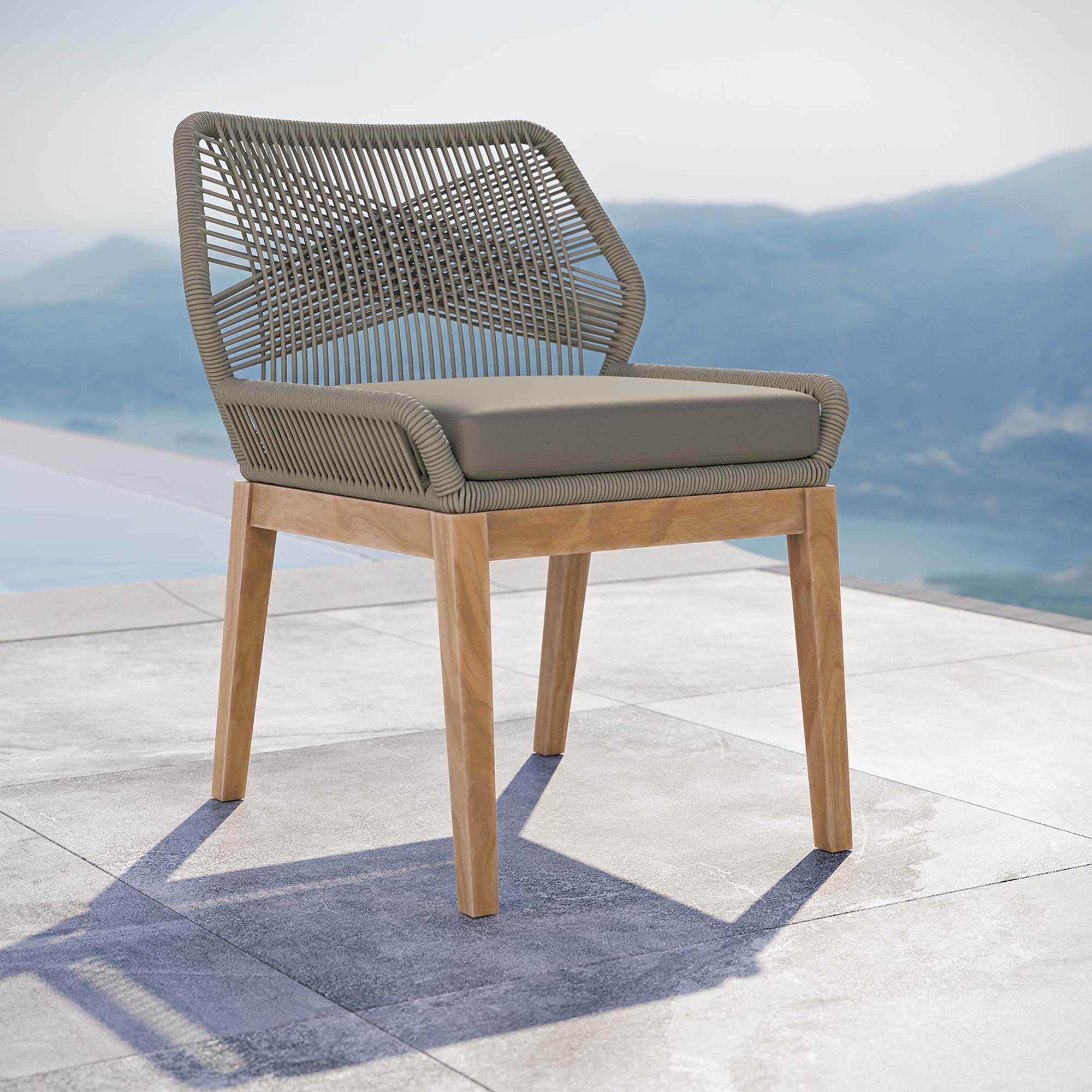 Wellspring Outdoor Patio Teak Wood Dining Chair by Modway