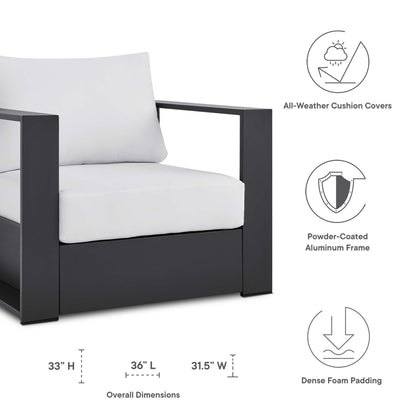 Tahoe 2-Piece Outdoor Patio Powder-Coated Aluminum Armchair Set by Modway