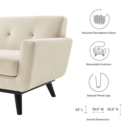 Engage Herringbone Fabric Loveseat by Modway