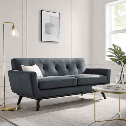 Engage Herringbone Fabric Loveseat by Modway