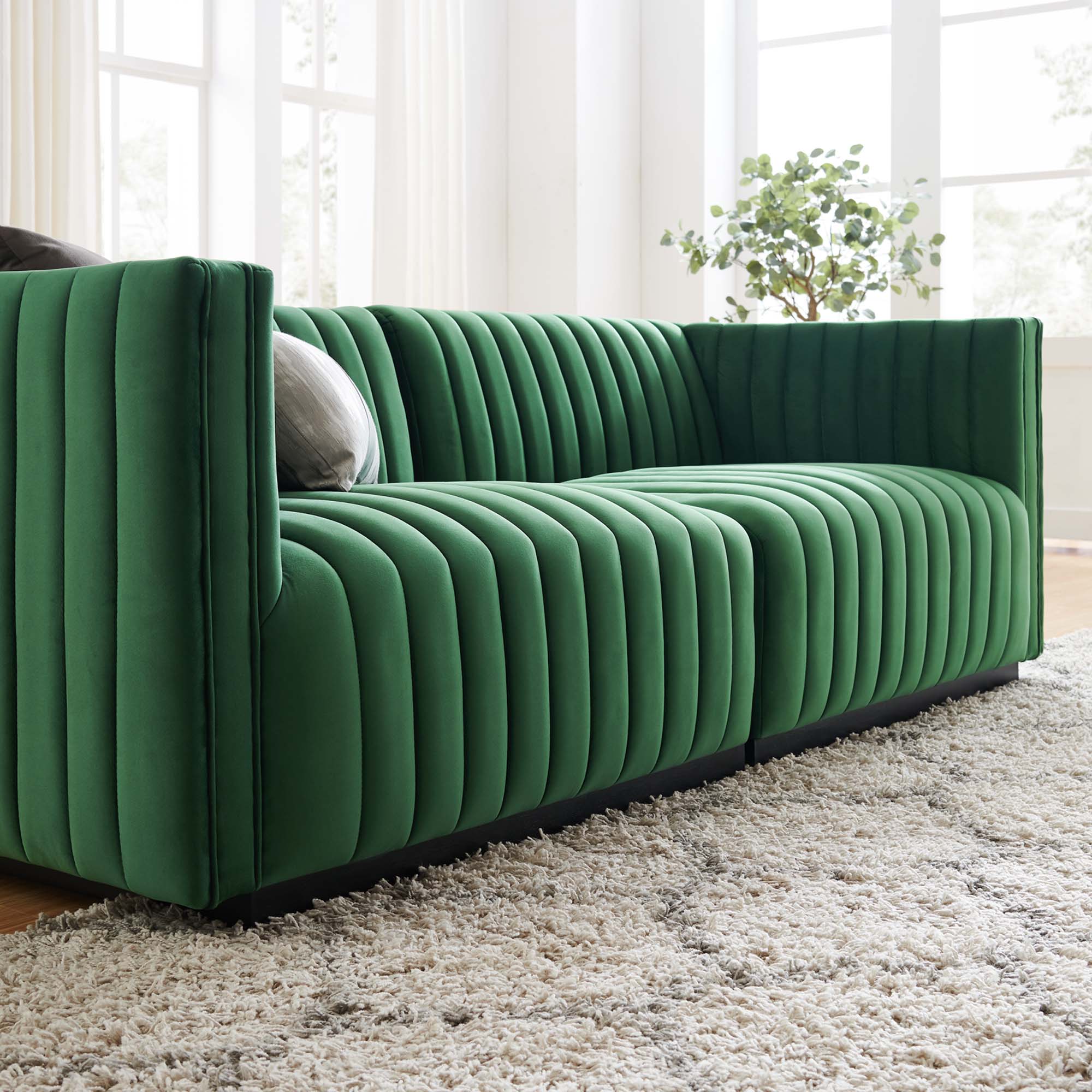 Conjure Channel Tufted Performance Velvet Loveseat by Modway